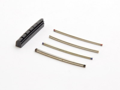 Earvana Gitarrensattel 43 Mm – Kompensierter Sattel Für Stratocaster, Mensurkompensation, 1 11/16 Zoll