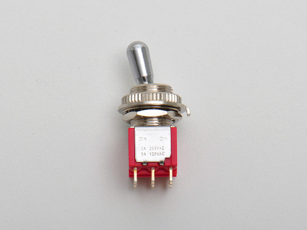 Göldo Mini-Schalter on/on 6 Pins Chrom